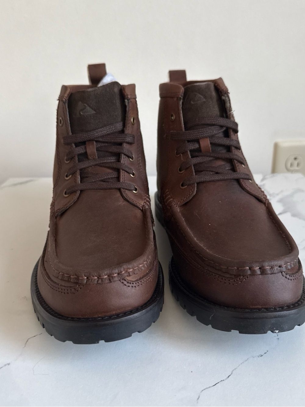 Ozark Trail Brown Leather and Canvas Chukka Boots - Picture 3 of 7
